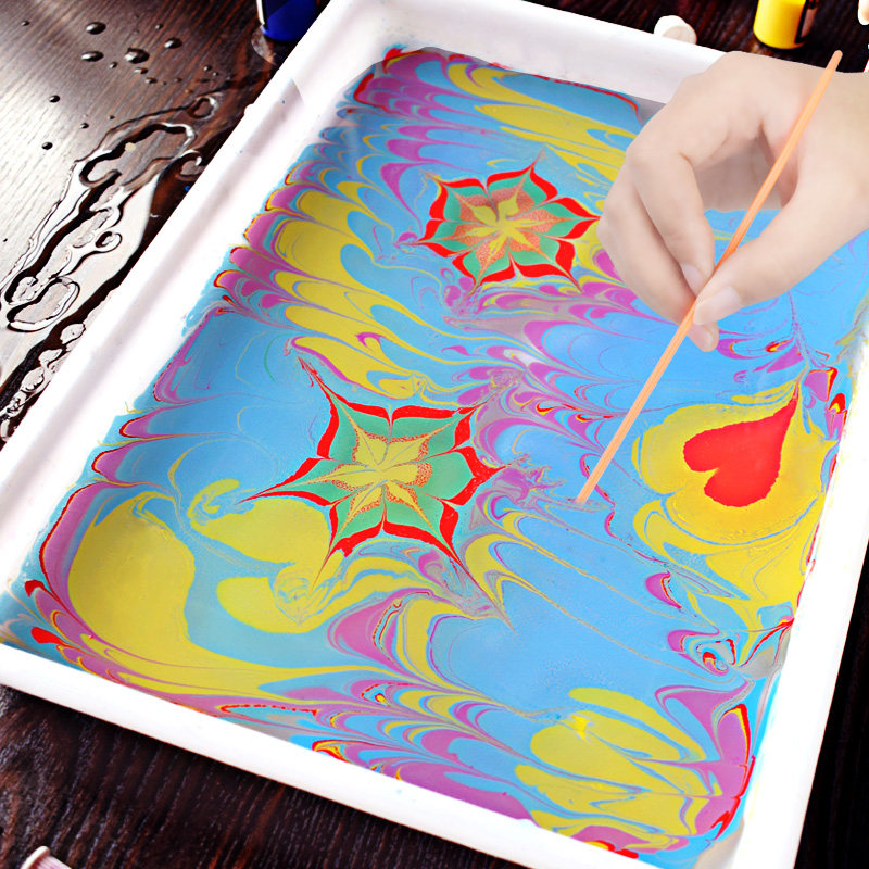 Children's watercolor painting water extension painting set water extension painting floating water painting non-toxic pigment watermark finger painting wet extension painting material baby painting water painting kindergarten painting tools
