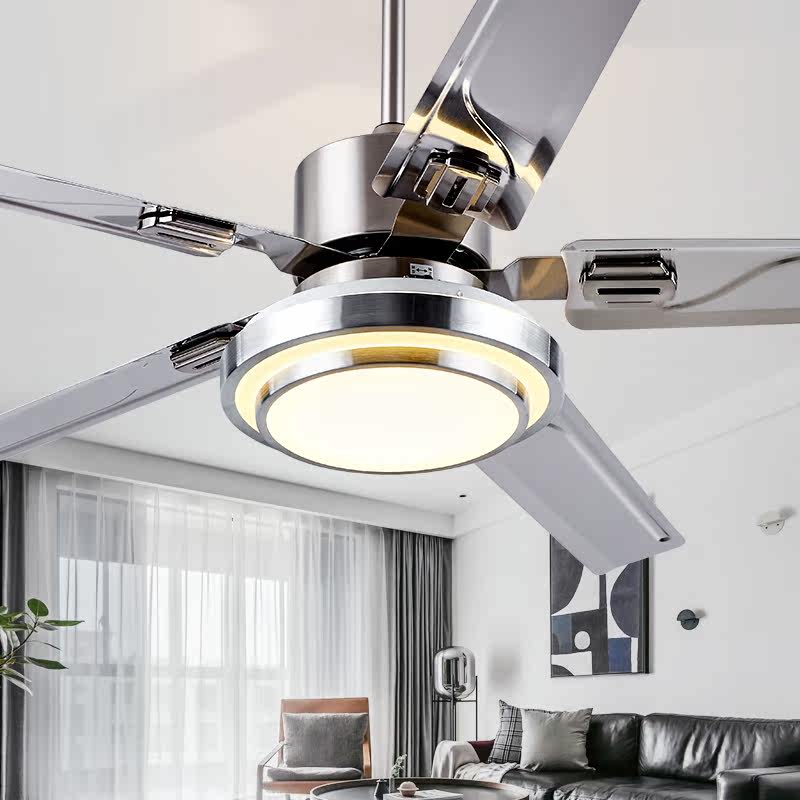 52 inch five-leaf large wind ceiling fan lamp household living room dining room ceiling fan lamp suspended ceiling with electric fan chandelier one