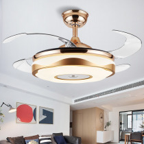Invisible fan lamp ceiling fan lamp living room household modern light luxury wind restaurant variable frequency electric fan chandelier integrated