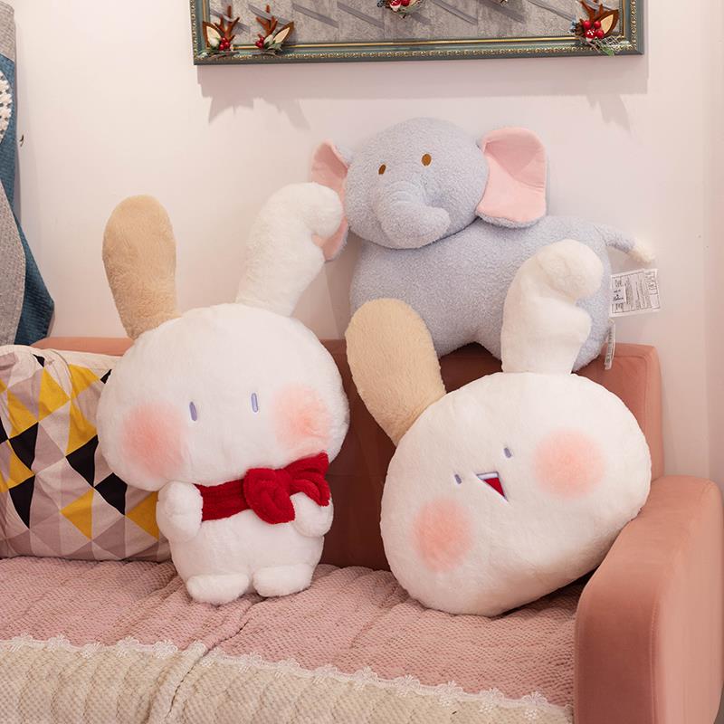 ins wind cute rabbit hugging pillow plush toy girl bed doll girl hearts sleeping lion paparazzi gifts