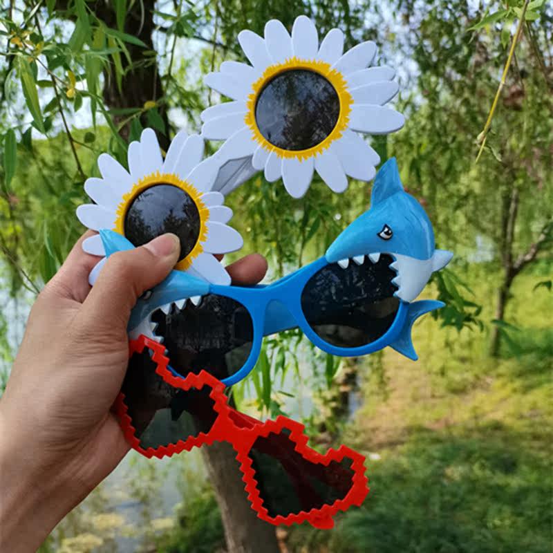 Daytime parent-child travel children's sunglasses eye protection anti-UV glasses girl cute cartoon sunglasses sun glasses