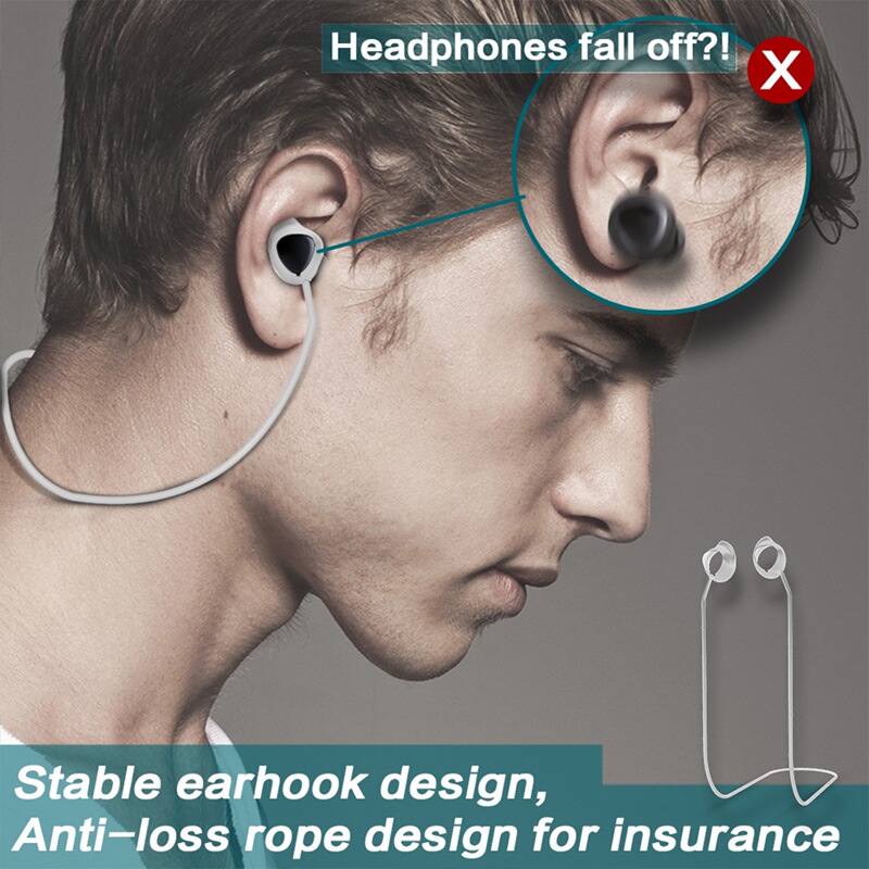 Suitable for In-Ear Hearing Aids, Anti-Loss Strap, In-Ear Wireless Bluetooth Earphones, Sports Running Anti-Drop and Anti-Fall Strap, Hearing Aid Anti-Loss Device, Soft Silicone, Simple and Stylish Trendy Brand In-Ear Earbuds