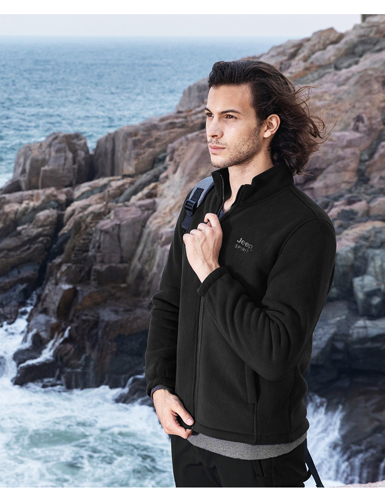 Jeep Spirit 吉普 摇粒绒抓绒 男式户外外套 天猫优惠券折后￥129包邮（￥219-90）多色可选 加厚款￥149