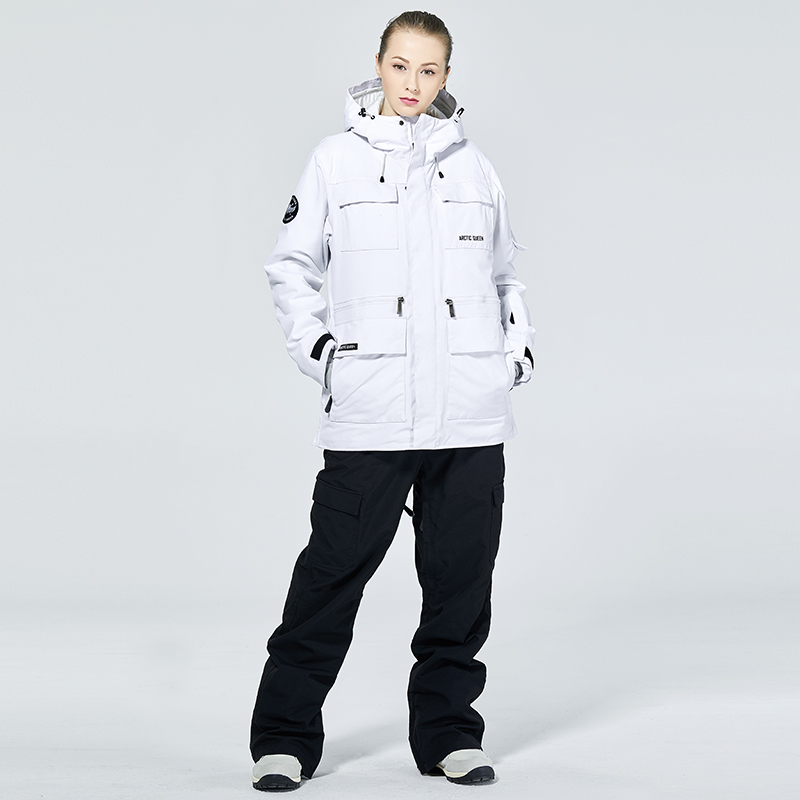 Snowboard clothing women's suit Men's outdoor waterproof warm thickened tooling ski clothing pants Northeast snow township tourism