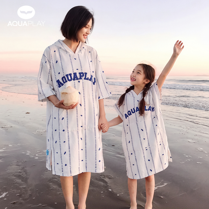 Aquaplay Quick-Drying Swimming Bathrobe for Women, Absorbent Kidsren's Bath Towel, Family Style Cloak, Beach Towel, Special for Swimming Aquaplay Quick-Drying Swimming Bathrobe for Women, Absorbent Kidsren's Bath Towel, Family Style Cloak, Beach Towel, Special for Swimming