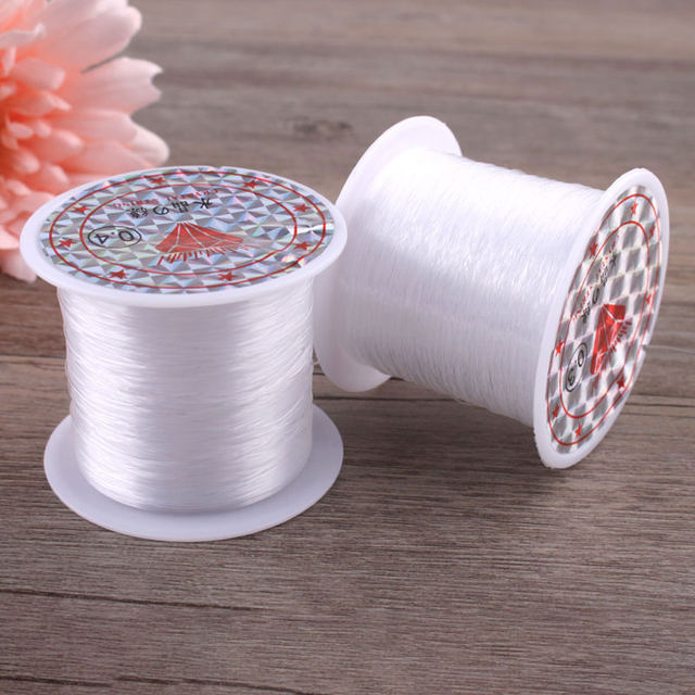 Transparent crystal silk thread handmade non-elastic fishing rope 0.2mm beaded rope 0.6 fishing line white DIY braiding