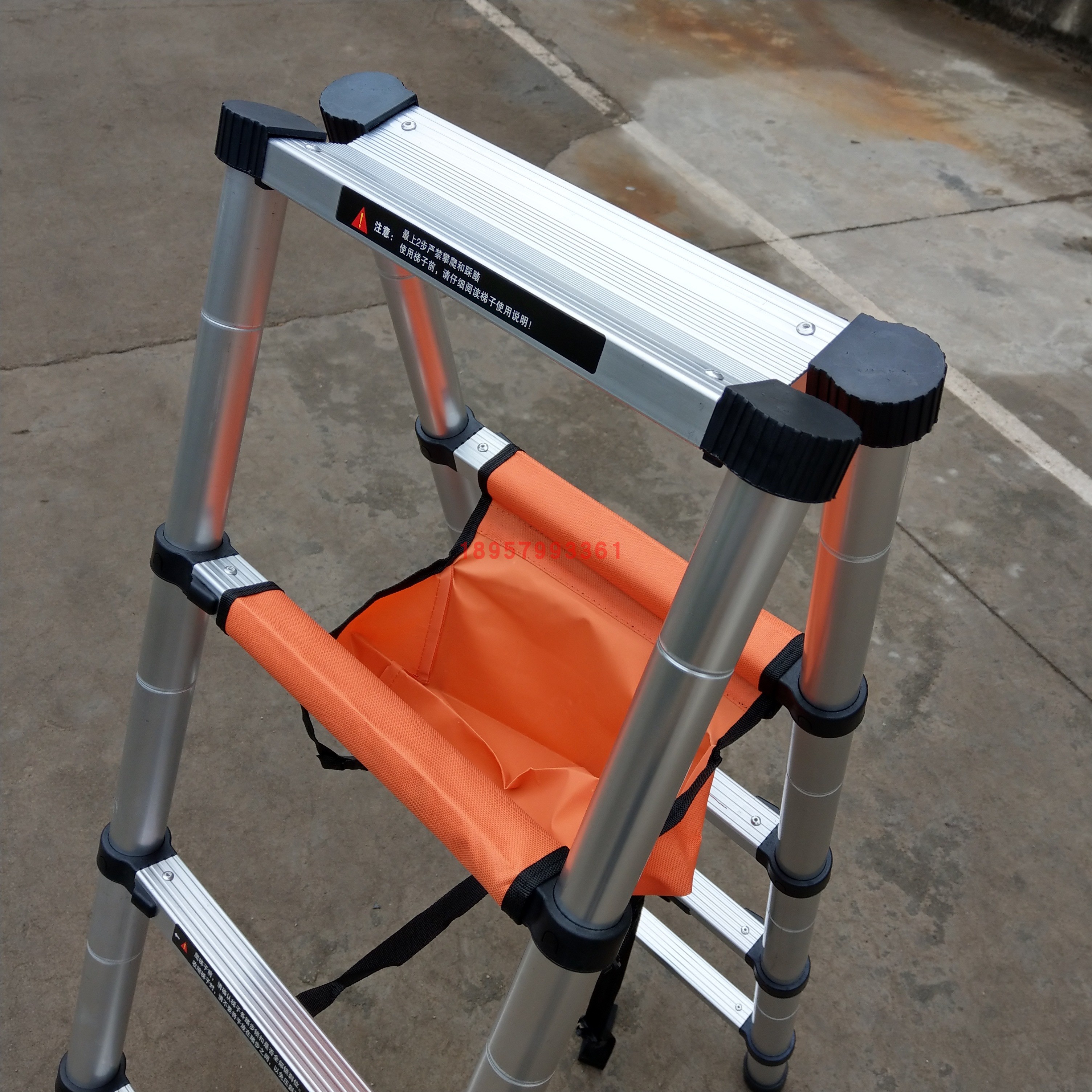 Ladder Kit Telescopic Human Character Ladder Multifunction Lifting Aluminum Alloy Bamboo Festival Shrink and high release tool bag