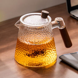 Yihu Tea Glass Teapot for Brewing Tea at Home, Tea-Water Separation Flower Teapot, Heat-Resistant Single Pot, Office Tea Brewing Tool