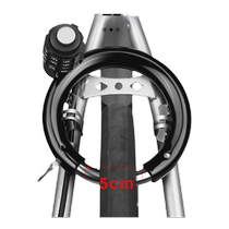 Mountain bike lock anti-theft lock winter non-hard password lock portable fixed crab claw horseshoe lock accessories