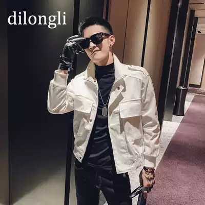 2019 tooling jacket men's trendy brand social spirit guy jacket student slim fit autumn jacket jacket