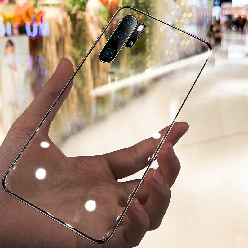 Suitable for plowing Huawei p30pro mobile phone protection shell plating soft shell transparent P30 protective sleeve full bag anti-fall nude muscle liquid por mobile phone protection shell soft rubber ins wind creativity brief tide card fashion