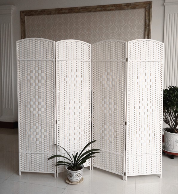 Simple Screen Curtain to Block Off Living Room Partitions, Entrance Hall, High-End Office Partitions, Light Luxury, Simple and Movable with Pulleys