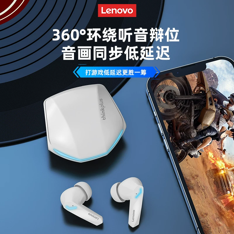 Беспроводная Bluetooth гарнитура Lenovo для киберспорта, вставные спортивные наушники с шумоподавлением, 2026 новая модель, подходит для Xiaomi