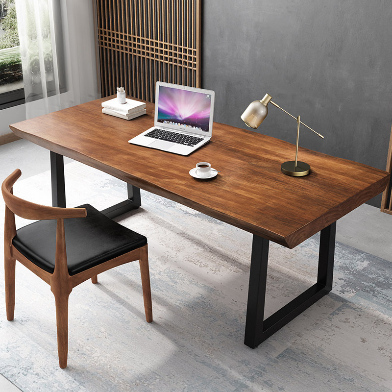 Solid wood desk Office desktop computer desk Calligraphy table and chair combination Home study desk Light luxury modern pine wood