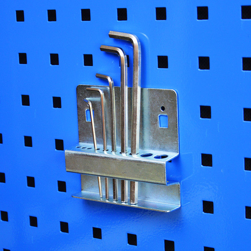 Inner hexagon wrench frame hanging inner hexagon wrench electric drill bit frame metal square hole hole plate five gold tool hanging plate hook