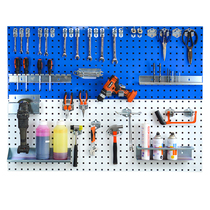 Factory direct customized iron hole board tool hanging plate shelf storage rack display rack adhesive hook material rack