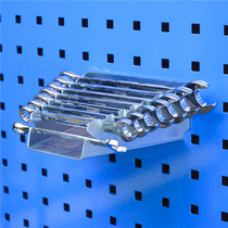 Square hole hole board hardware tool hanging board display rack material rack wall-mounted opening wrench rack rack adhesive hook