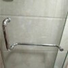 Sliding 304 bathroom single sliding door L-shaped handle three-hole shower room handle stainless steel bathroom bathroom
