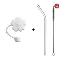 Белая вишня цветущая+изгибающая солома