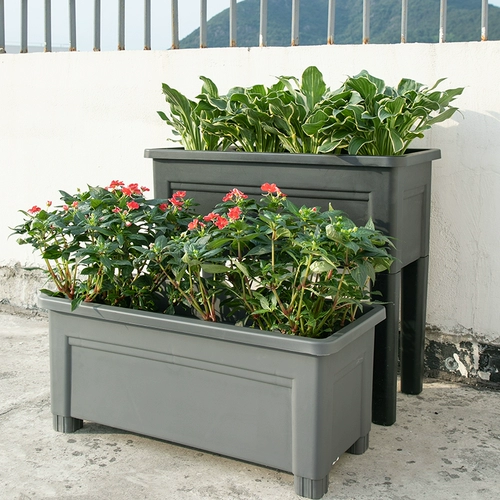 Прямоугольный большой пластиковый цветочный горшок, коллекция 2022
