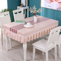 Table cloth waterproof and oil-free cloth art table cloth tea table cloth student desks rectangular table cushion Nordic cotton linen