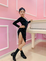 Latin Dance Suit Womens New Performance Autumn Winter Velvet Long Sleeve Practice Conqueror Class Less PediaLatin Dance Dress