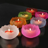 Красочный глазированный лотос свеча