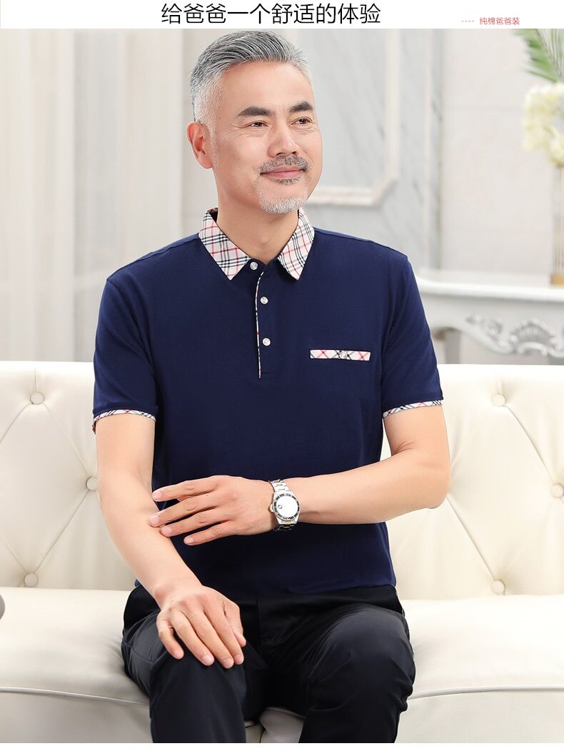 翻领冰丝中年人POLO衫 图6