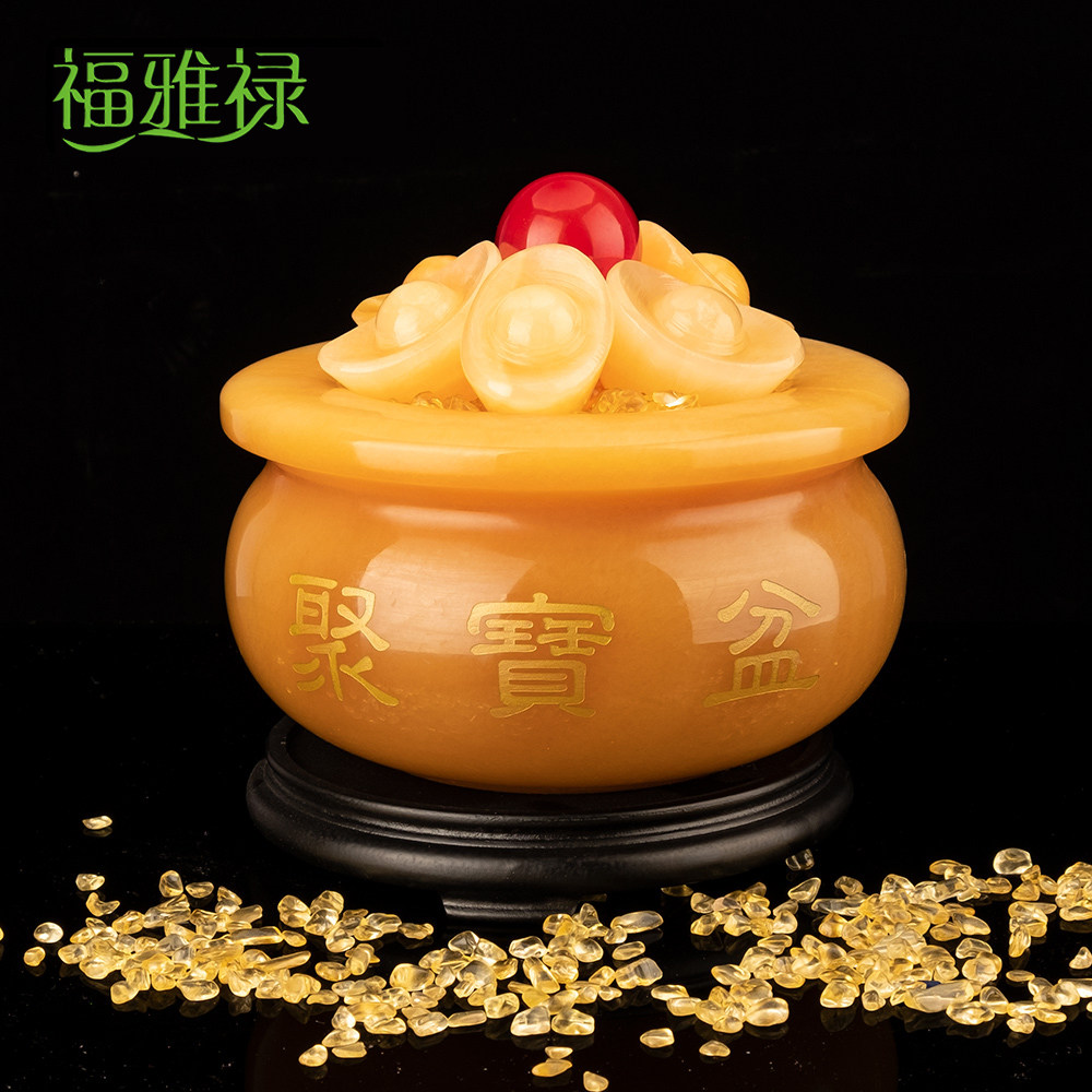 Cornucopia ornaments BeiHuangyu yuanbao jade home decoration shop opening housewarming craft gifts