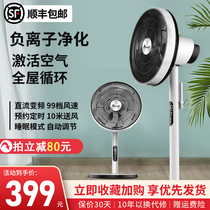 German Electric Fan Floor Home Silent Air Circulation Fan Big Wind Charging Station Standing Direct Current Turbine Convection