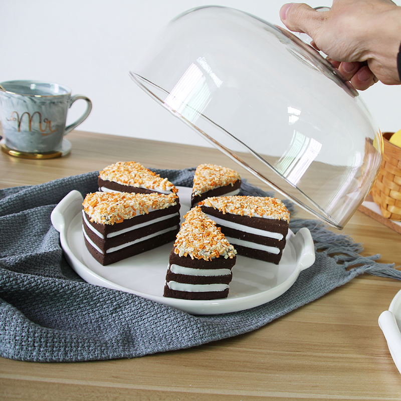 Sweet cake tray table show the glass fruit bowl Nordic wedding tasting plate afternoon tea heart plate