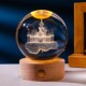 Rechargeable Crystal Ball 10cm Large Solid 3D Whale Ornament Cloud Dolphin Elk High-End Night Light