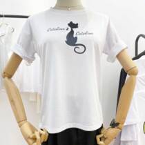 2020 Summer clothing white womens loose round collar short sleeve T-shirt with half sleeve undershirt T-shirt T-shirt thin and damp