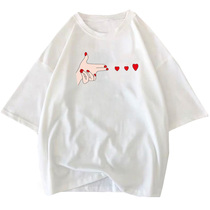 Summer short sleeve T-shirt Womens dress 2020 New Korean version loose 100 hitch white undershirt overfire ins surges