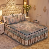 Шелковый коврик, комплект, покрывало для домашнего использования, можно стирать, 3 предмета, 1.5м