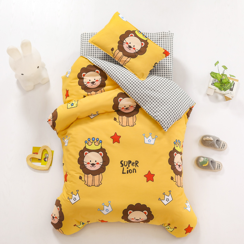 Children's kindergarten quilt three-piece set of cotton nap special quilt cover cotton core cotton core six-piece set baby enters the kindergarten