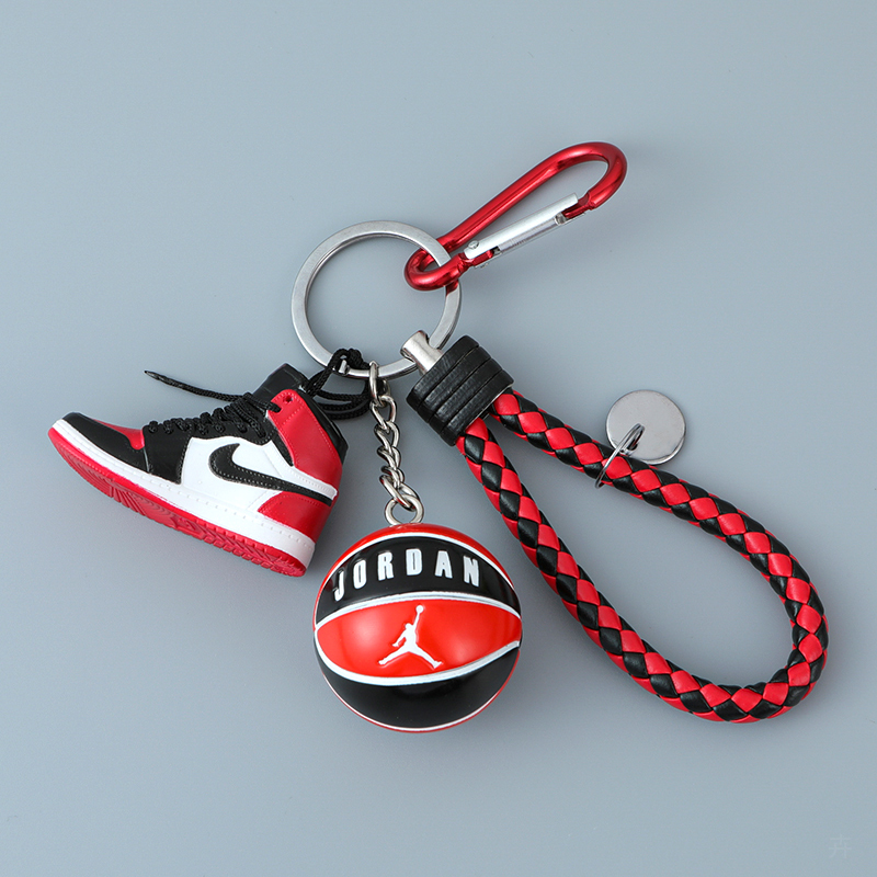 Basketball Creative Sneaker Keychain Pendant Multifunctional DIY Bag Decoration New Key Ring Nba Souvenir Replica