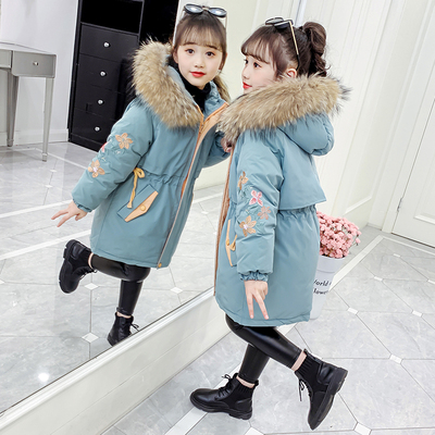 女童冬季棉衣中长款外套棉服韩版小棉袄童装