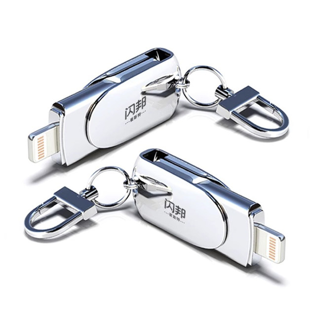 High-Speed iPhone Mobile Phone Video Album Photo One-Touch Backup Dual-Use USB Flash Drive 128g Dual Interface Compatible with Apple