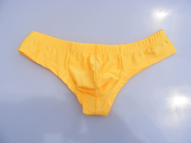 . Bán giới hạn hot quần lót nam ngắn boxer thong đơn thong eo thấp thanh niên mỏng băng lụa xuyên thấu - G-string