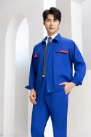 Ярко-синий летний топ без возврата с длинными рукавами