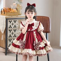 Lolita Girl Princess Dress Summer Dress 2025 New Style Kidsren's Summer Dress Fashionable Baby Girl Dress Summer