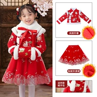 Красная флисовая сумка с петлей на руку, заколка для волос