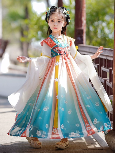 Ханфу девочка лето древнее стиль супер бессмертное платье с тан