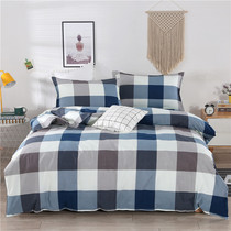 Pure cotton sheets quilt cover four-piece set 100 cotton skin-friendly Nordic hipster single summer bed bedding