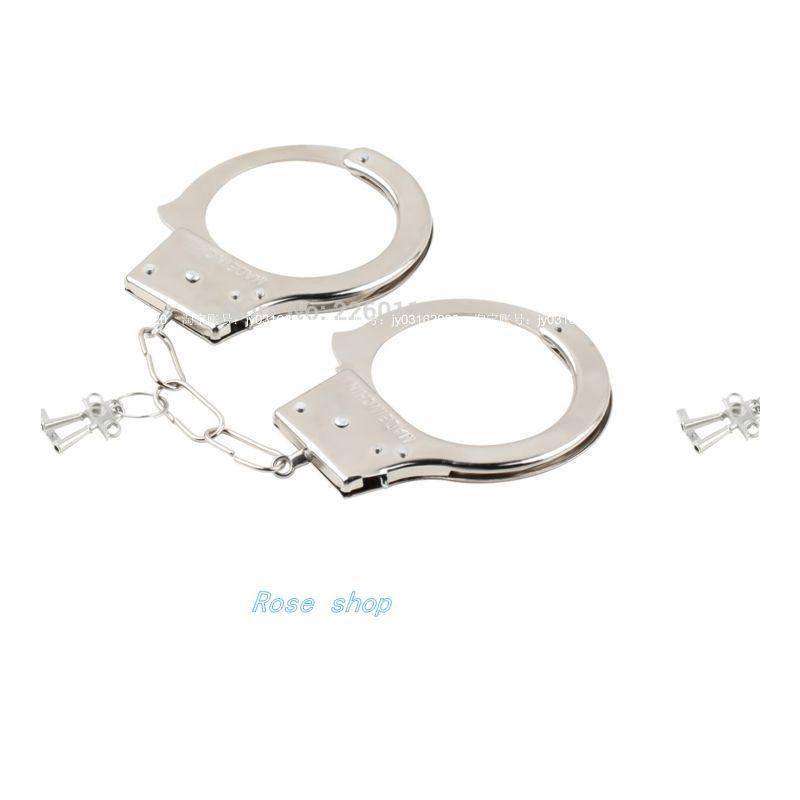 1 Set for Creative Handcuffs Sex Products Toys Sliver Steel
