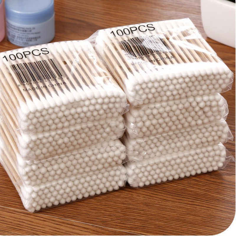 Double disposable cotton swabs q-tip cotton buds baby woman