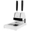 Deli binding machine Financial certificate wireless accounting Manual punching machine Hot melt riveting pipe binding machine Double handle compact type (easy binding 30mm)3888