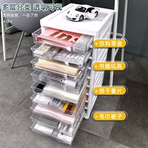 Desktop containing box Drawer table Lower Cosmetics Mouth Red Brush File Remote Control Desk Shelve Box Cabinet