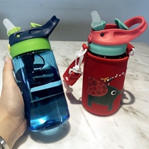 Childrens water cup Female Kettle Nursery School Boy Water Bottle Summer Elementary School Special Straight Drinking Straw Cup